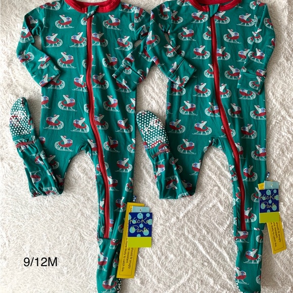 🛷🎄Kickee Pants Ivy Sled- Christmas Green Zippie- Santa Sleigh🎄🛷 - Picture 2 of 3